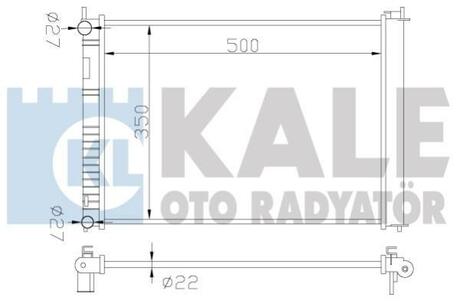 349500 KALE OTO RADYATOR KALE FORD Радиатор охлаждения Fiesta V,Fusion 1.25/1.6 01-,Mazda 2