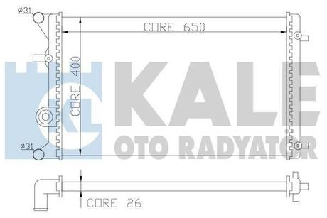 366400 KALE OTO RADYATOR KALE VW Радиатор охлаждения Audi A3,Seat,Skoda Octavia I,Golf IV,Bora