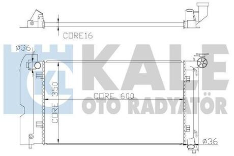 366800 KALE OTO RADYATOR KALE TOYOTA Радиатор охлаждения з АКПП Avensis,Corolla 1.4/1.8 01-