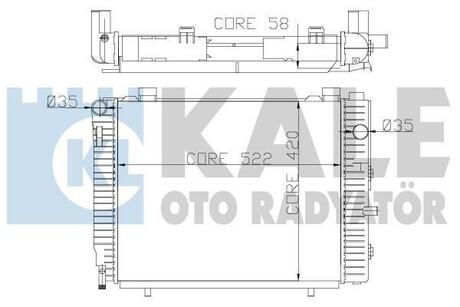 370300 KALE OTO RADYATOR KALE DB Радиатор охлаждения W202 2.0/2.3 95-