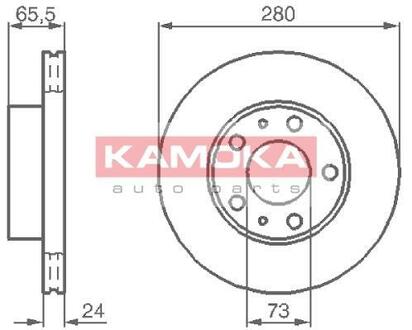 1031534 KAMOKA Тормозной диск