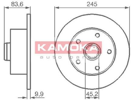 1031660 KAMOKA Гальмiвнi диски