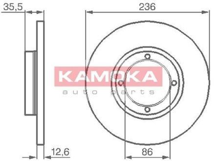 1032152 KAMOKA Тормозной диск