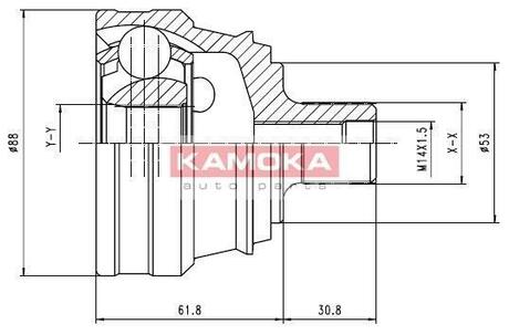 6276 KAMOKA К-т шарнiрний привiдного валу