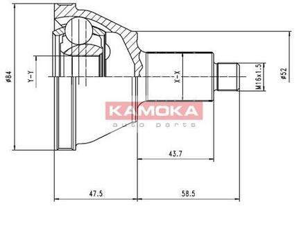7084 KAMOKA Шарнирный комплект, приводной вал