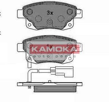 JQ1013860 KAMOKA Комплект тормозных колодок, дисковый тормоз