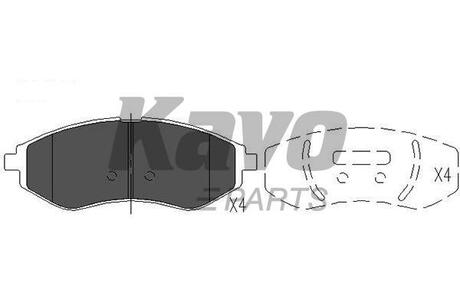 KBP-1003 KAVO Комплект тормозных колодок, дисковый тормоз