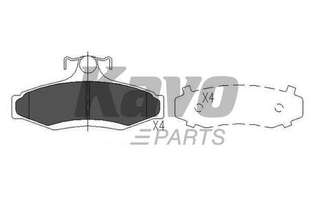 KBP-1006 KAVO Комплект гальмівних колодок KAVO PARTS KBP-1006