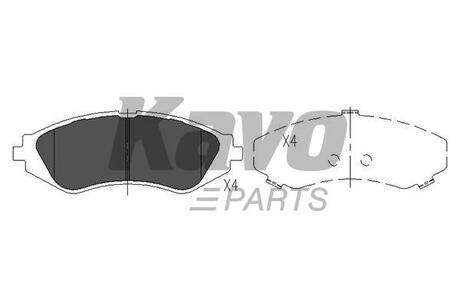 KBP-1008 KAVO Комплект тормозных колодок, дисковый тормоз
