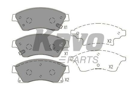 KBP-1016 KAVO Комплект тормозных колодок, дисковый тормоз