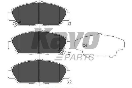 KBP-2005 KAVO Комплект тормозных колодок, дисковый тормоз