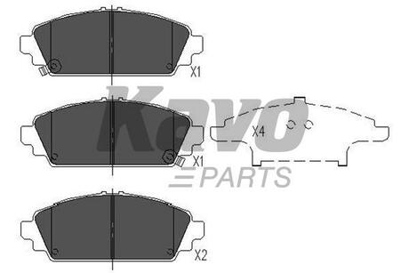 KBP-2010 KAVO PARTS HONDA Гальмівні колодки передн.Accord 1.6 98-,Civic 1.7CTDi/2.0 01-