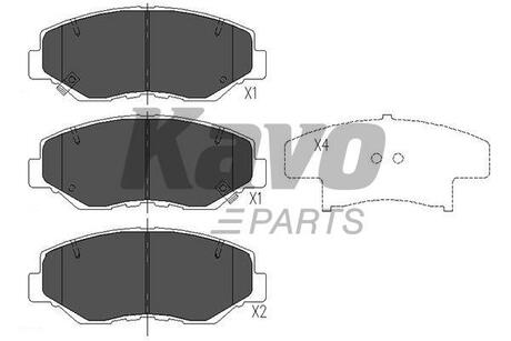 KBP-2034 KAVO Колодки гальмівні передні Civic/CR-V 02-