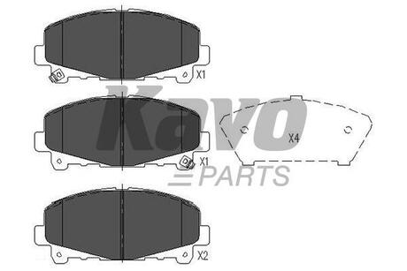 KBP-2050 KAVO Комплект тормозных колодок, дисковый тормоз