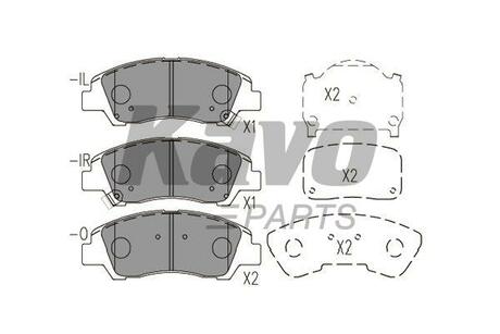 KBP-3047 KAVO Комплект тормозных колодок, дисковый тормоз