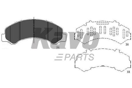 KBP-3511 KAVO PARTS FORD Тормозные колодки пер ISUZU, Богдан А092 95-