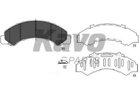 KBP-3512 KAVO PARTS TOYOTA к-т гальмівних колодок DYNA 06-