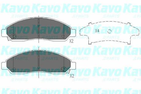 KBP-3513 KAVO Комплект тормозных колодок, дисковый тормоз