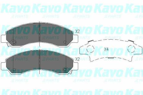 KBP-3514 KAVO Комплект тормозных колодок, дисковый тормоз
