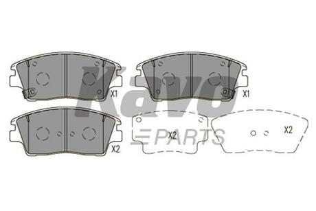 KBP-4030 KAVO Комплект тормозных колодок, дисковый тормоз