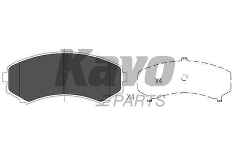 KBP-4504 KAVO Гальмівні колодки перед. Mitsubishi Grandis 04-11/Pajero 90- (sumitomo)