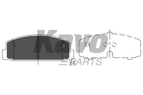 KBP-4506 KAVO Комплект тормозных колодок, дисковый тормоз