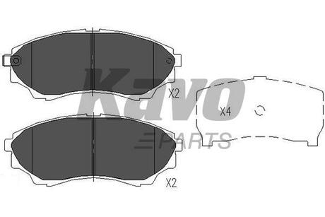 KBP-4514 KAVO PARTS FORD Гальмівні колодки передн.Ranger,Mazda BT-50 99-