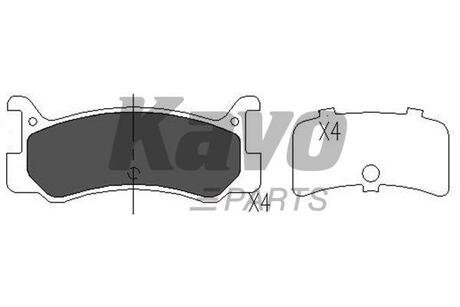 KBP-4535 KAVO PARTS MAZDA Колодки торм. задні 323 1,6GT -93, MX-3/MX-5
