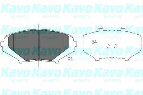KBP-4546 KAVO Комплект тормозных колодок, дисковый тормоз