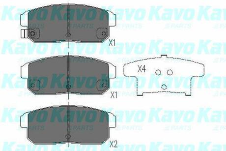 KBP-4547 KAVO Комплект тормозных колодок, дисковый тормоз