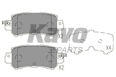 KBP-4573 KAVO Колодки гальмівні задн. Mazda CX3/2/CX5 12-