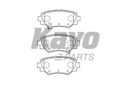 KBP-4575 KAVO Комплект тормозных колодок, дисковый тормоз