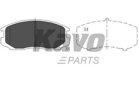 KBP-5505 KAVO Комплект тормозных колодок, дисковый тормоз