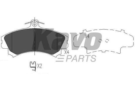 KBP-5507 KAVO Комплект тормозных колодок, дисковый тормоз