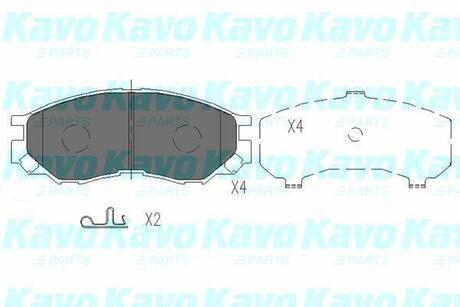 KBP-5508 KAVO Комплект тормозных колодок, дисковый тормоз