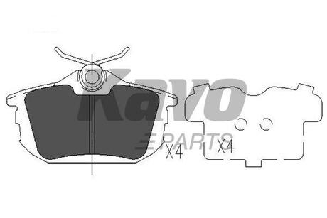 KBP-5513 KAVO Комплект тормозных колодок, дисковый тормоз