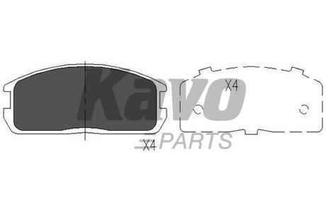 KBP-5524 KAVO PARTS MITSUBISHI Гальмівні колодки III,IV,Colt II,III,IV 84-96