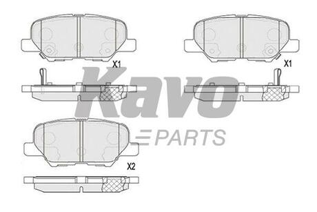KBP-5551 KAVO Комплект тормозных колодок, дисковый тормоз