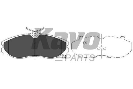 KBP-6506 KAVO Комплект тормозных колодок, дисковый тормоз