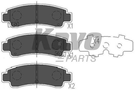 KBP-6546 KAVO PARTS NISSAN Колодки тормозные задн.Sunny 90-