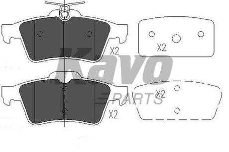 KBP-6554 KAVO Колодки гальмівні задні Mazda 3/5/Primera 03-