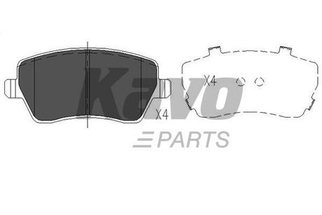 KBP-6559 KAVO Колодки гальмівні передні Kangoo/Duster/Megane 05-