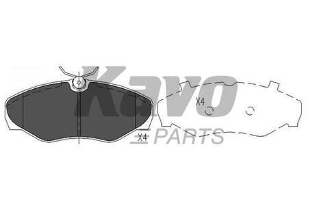 KBP-6566 KAVO Комплект тормозных колодок, дисковый тормоз