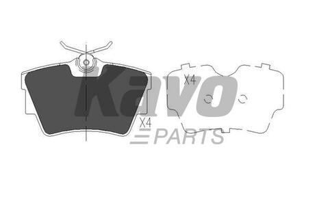 KBP-6604 KAVO Гальмівні колодки зад. Trafic/Vivaro 01- (94.8x57.3mm)