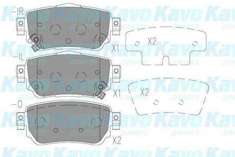 KBP-6615 KAVO Комплект тормозных колодок, дисковый тормоз