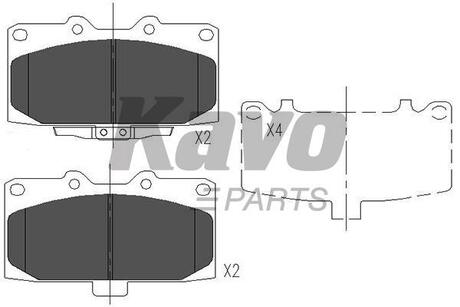 KBP-8003 KAVO Колодки гальмівні перед. Subaru Impreza 98-09
