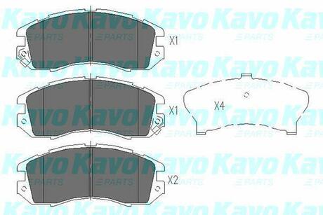 KBP-8010 KAVO Комплект тормозных колодок, дисковый тормоз