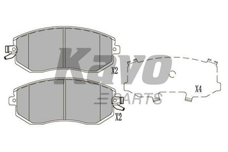 KBP-8025 KAVO Комплект тормозных колодок, дисковый тормоз