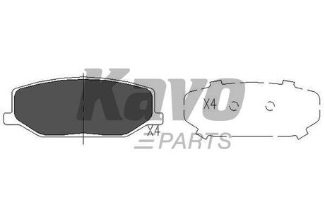 KBP-8502 KAVO Комплект тормозных колодок, дисковый тормоз