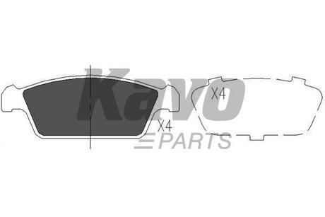 KBP-8515 KAVO PARTS DAEWOO Тормозные колодки передн.Tico 95-